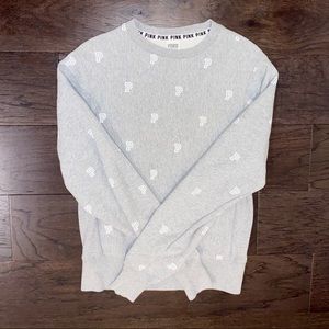 PINK Gray Sweatshirt, Size XS, Worn Once